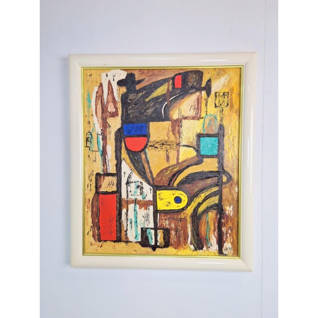 W. Broek, Abstract Composition, 1993, Oil Painting on Canvas, Framed For Sale - Image 3 of 8