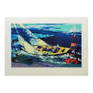 LeROY Neiman "The America's Cup" Serigraph Signed Fine Art Yacht