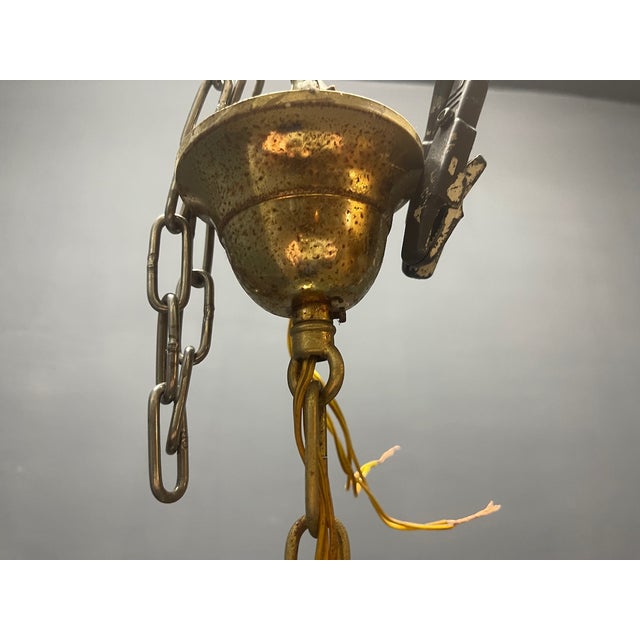 Gold Vintage Rod Chandelier in Murano Glass, 1960s For Sale - Image 8 of 18