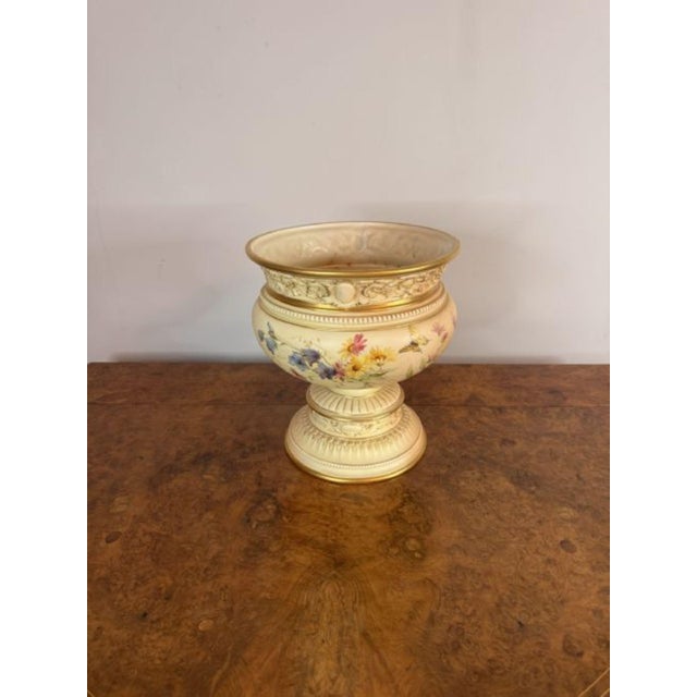 Large Antique Jardiniere from Royal Worcester, 1890 For Sale - Image 6 of 7