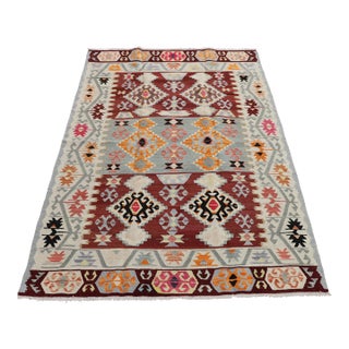 1970s Southwestern Style Geometric Turkish Kilim Rug For Sale
