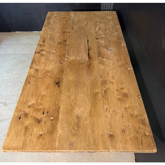 X Legs Farmhouse Dining Table in Oak, 1900s For Sale - Image 13 of 17