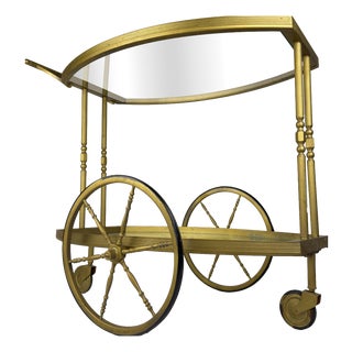 Vintage Metal Bar Cart, Italy, 1950s For Sale