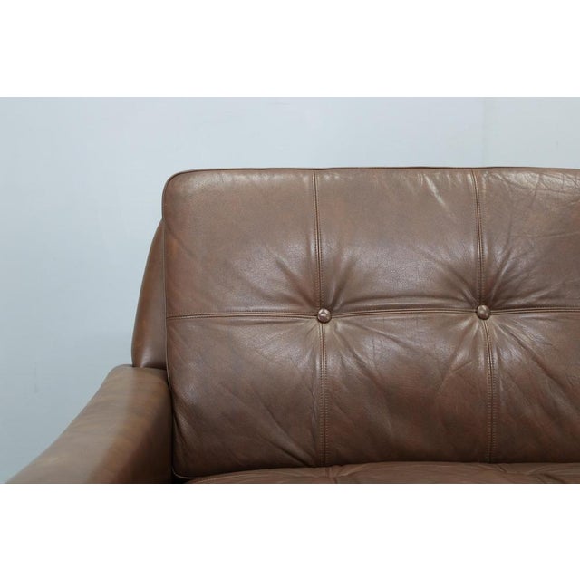 1960s Mid-Century Danish Two-Seat Leather Sofa by Svend Skipper, 1960s For Sale - Image 5 of 18