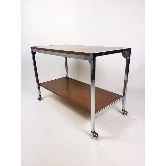 Coffee Table on Wheels, 1960s For Sale - Image 7 of 9