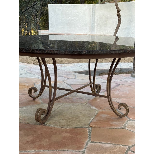 2000 - 2009 Outdoor/Indoor Granite Dining Table For Sale - Image 5 of 10