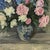 Antique Framed Oil Painting on Canvas by Lucien Hock (1899-1972), Floral Still Life in Delft Pot, Dated 1949 For Sale - Image 13 of 17