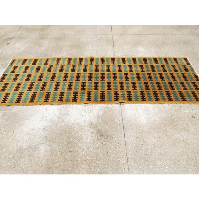 Mid 20th Century Galerie Shabab Collection Mid-20th Century Handmade Turkish Anatolian Art Deco Style Runner For Sale - Image 5 of 10