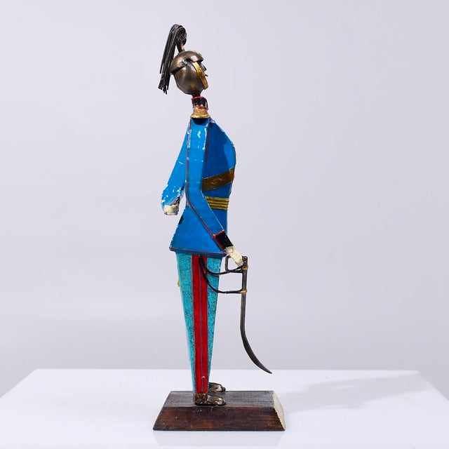 Blue Manuel Felguérez Mid-Century Mexican Metal Toy Soldier (1 of 7) For Sale - Image 8 of 9