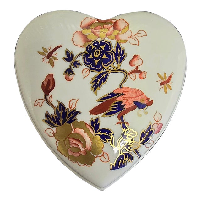 Beautiful Heart Shaped Fine Bone China Case With Lid For Sale