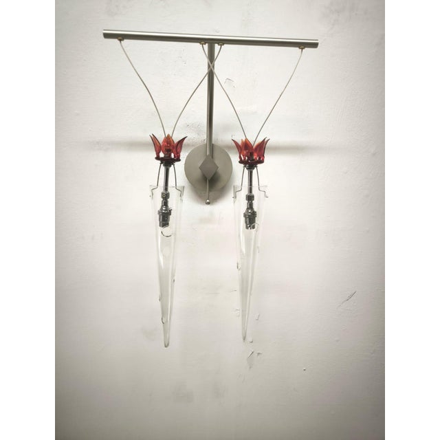 2-Light Wall Lamp by Lamp International, 1990s For Sale - Image 6 of 10