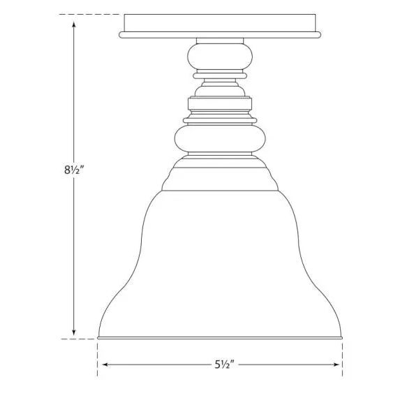 Visual Comfort Chapman & Myers for Visual Comfort Signature Boston Single Flush Mount in Antique Nickel with SLEG Shade For Sale - Image 4 of 4