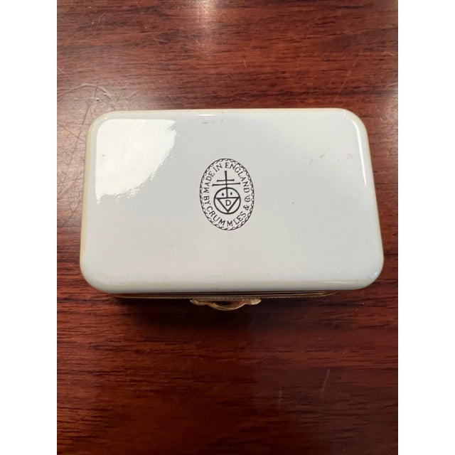 1980s 1980s Crummels & Co Enamel Box, Lily Flower Design, English For Sale - Image 5 of 6
