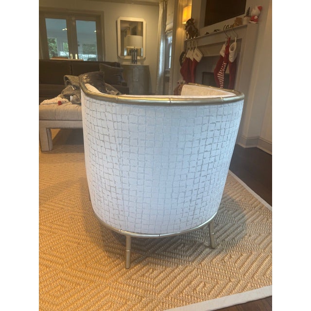 2010s 2 Custom Accent Chairs For Sale - Image 5 of 6