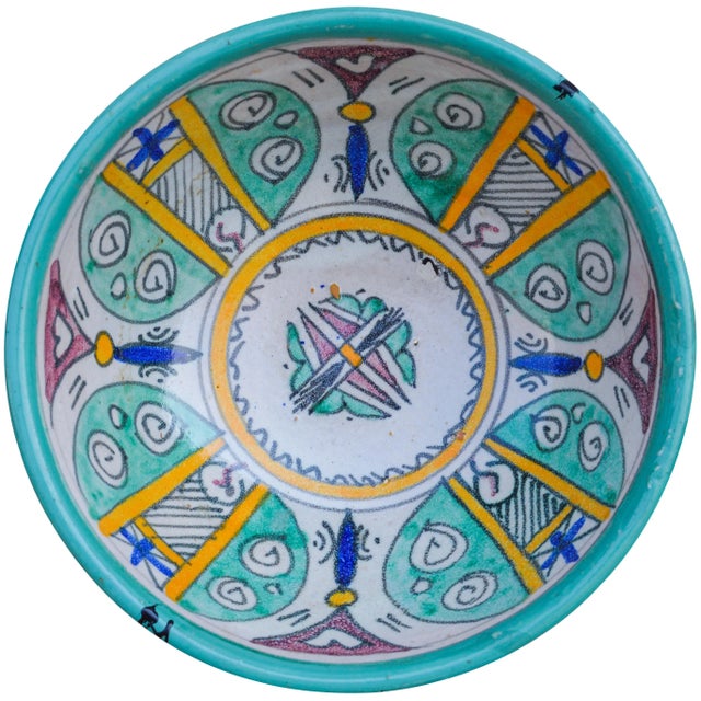 Mid 20th Century Afro-Moresque Ceramic Bowl For Sale - Image 9 of 11