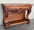 French Biedermeier Mahogany Carved Console Table With Drawer For Sale - Image 4 of 13