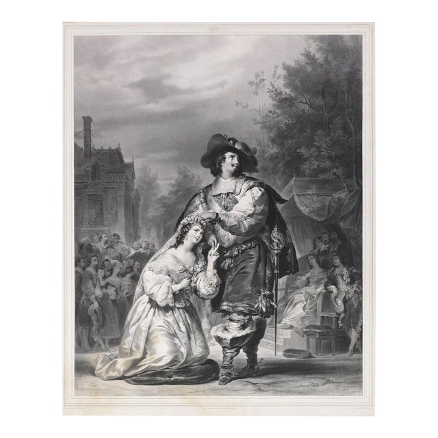 Le Mariage de Figaro - Original Lithograph by L.S. Marin-Lavigne - 1838 1838 For Sale