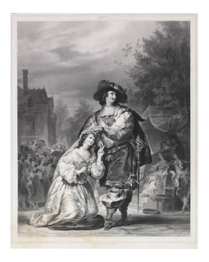 Le Mariage de Figaro - Original Lithograph by L.S. Marin-Lavigne - 1838 1838