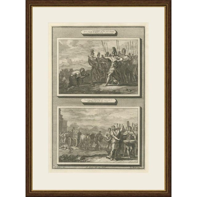 This original copper engraving from Pieter Mortier's illustrated Bible, published in Amsterdam circa 1700, shows two Old...