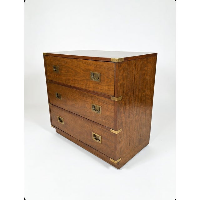 dd a touch of military-inspired elegance to your space with this vintage campaign chest from Drexel's coveted Brigade...
