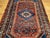 Vintage Persian Malayer Area Rug, Hand-Knotted Wool, Geometric Pattern, 2x3, Red & Blue For Sale - Image 4 of 8