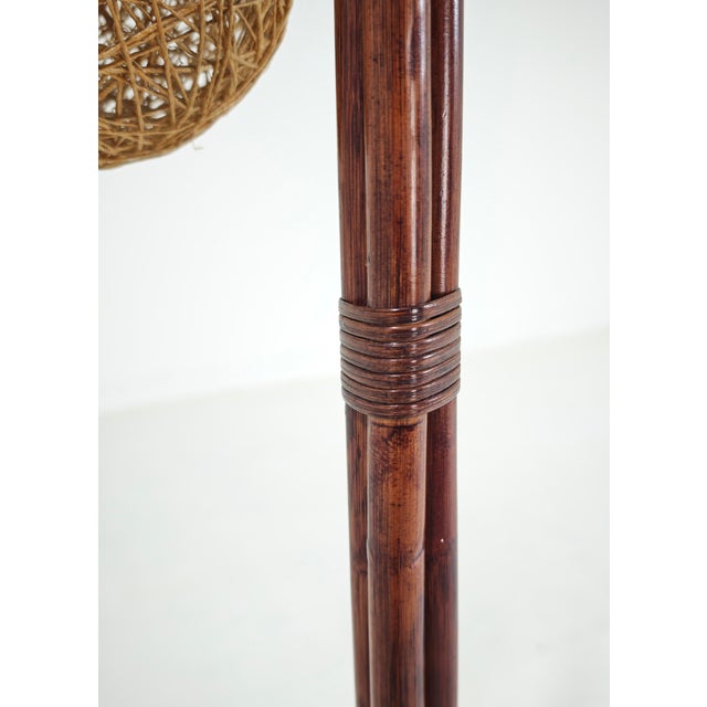 Mid-Century Modern Floor Lamp in Bamboo, Rattan and Rope, Italy, 1960s For Sale - Image 6 of 18