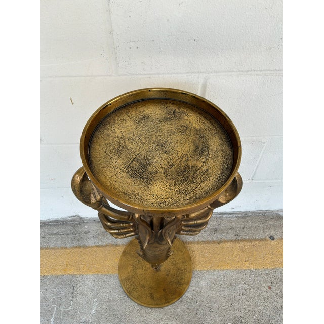 2020s Currey & Co Lobster Georgetown Brass Table For Sale - Image 5 of 5