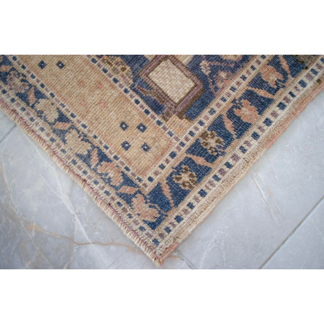 1970s Hand Knotted Small Oushak Rug Decorative Doormat Entry Decor- 1'11" X 3'3" For Sale - Image 9 of 14