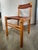 Beautiful and Rare Italian Ibisco Sedie chair with cognac saddle leather seat and backrest and beech wood frame. In good,...