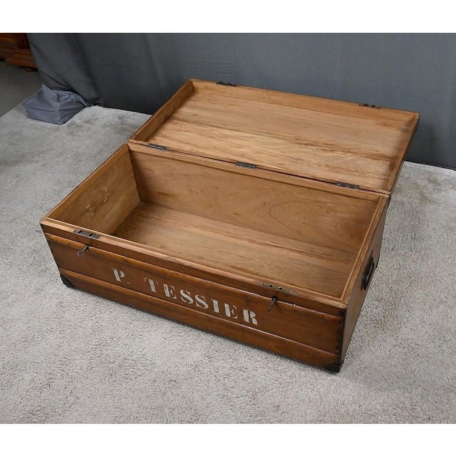 20th Century Mahogany Travel Trunk For Sale - Image 3 of 18