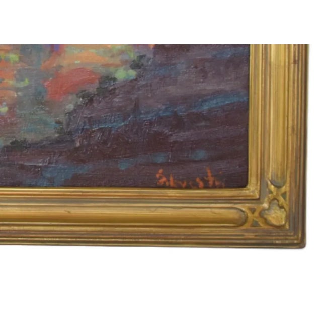 Silvio Silvestri, Listed Artist (1948-2018) Arizona Canyon Mountain Landscape Painting Including the Antiqued Ornate Gold Frame For Sale In Los Angeles - Image 6 of 12
