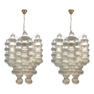 Murano Glass Bubble Chandeliers, Italy, 1980s, Set of 2 For Sale