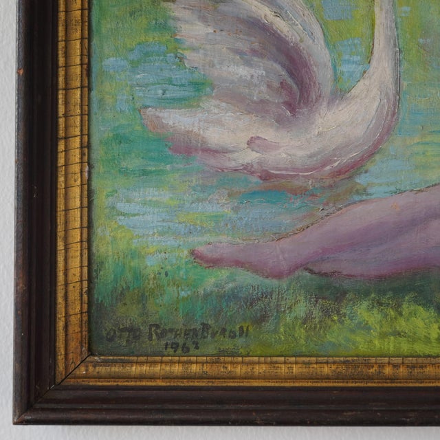 1962 Otto Rothenburgh Modernist Nude Nature Original Oil Painting For Sale - Image 14 of 14