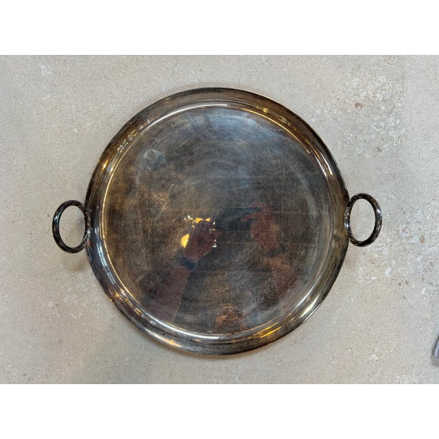 1970s Mid Century Italian Silver Plated Round Bowl, 1970s For Sale - Image 5 of 6