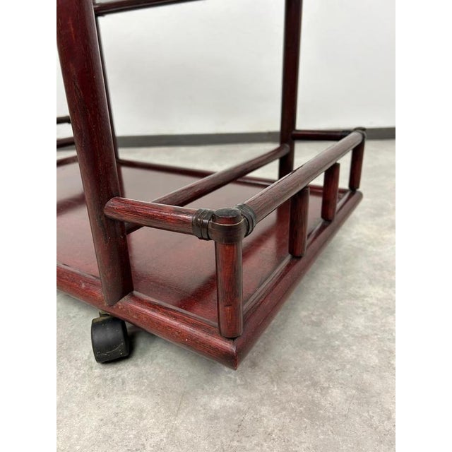 Wood Mid-Century Modern Serving Trolley from Gervasoni, 1970s For Sale - Image 7 of 13