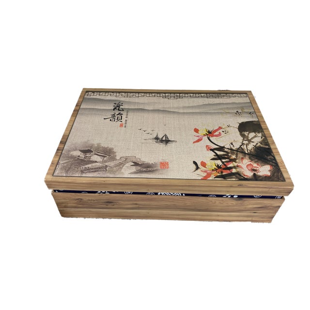 Ceramic Chinoiserie Blue and White Tea Set 11 Pcs For Sale - Image 7 of 9