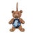 Estate 18K gold blue topaz teddy bear pin or pendant. This textured teddy bear pin or pendant is crafted in 18 karat...