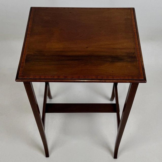 Antique Early 20th Century English Edwardian Mahogany Side Table For Sale - Image 10 of 11