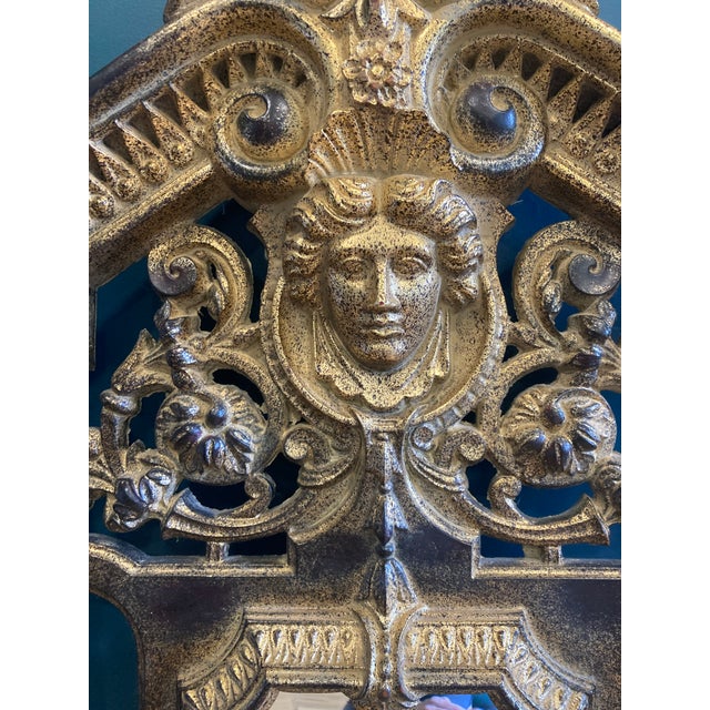 Vintage Gold Framed Ornate Hallway Mirror by Entree Mirror For Sale - Image 9 of 12