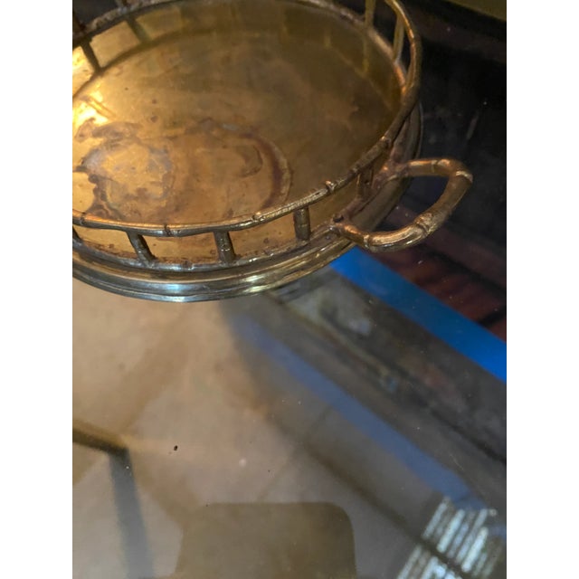 Mid-Century Modern 1970s Brass Decorative Tray For Sale - Image 3 of 8