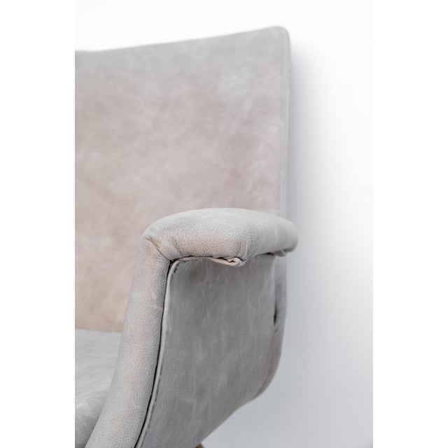 1950s Set of Rima Leather Armchairs by Gastone Rinaldi, 1950s For Sale - Image 5 of 12