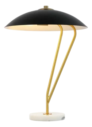 Suarez 20.25" Table Lamp in Black/Brass