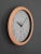 Postmodern 1980s Postmodern Memphis Style Pastel Orange Wall Clock For Sale - Image 3 of 8