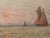F. Peyre, Seascape at Sunset, 1920s, Oil on Canvas For Sale - Image 13 of 14