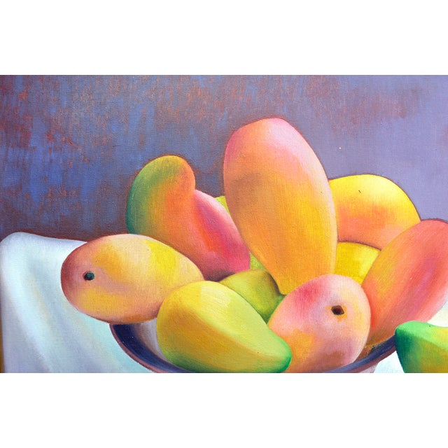 1950s Mid Century Naturaleza Muerta Con Mangoes (Still Life W. Mangoes) by Francisco Dosamantes For Sale - Image 5 of 10