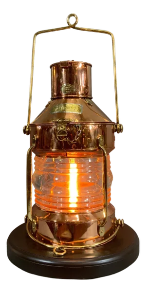 Ship's Copper Anchor Lantern from Early Twentieth Century by R.C. Murray