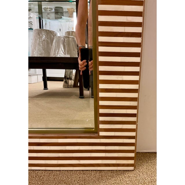 Global Views Global Views Modern Wood and Bone Sienna Mirror For Sale - Image 4 of 4
