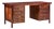 Erik Worts Style Mid Century Danish Rosewood and Brass Executive Desk For Sale