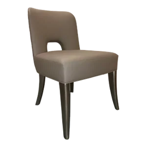 Caracole La Moda Gray Leather Slipper Chair