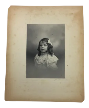 Antique 19th-Century Photograph Portrait of a Girl